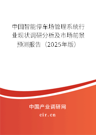 中國(guó)智能停車場(chǎng)管理系統(tǒng)行業(yè)現(xiàn)狀調(diào)研分析及市場(chǎng)前景預(yù)測(cè)報(bào)告（2024年版）