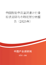 中國智能中高溫風速計行業現狀調研與市場前景分析報告（2025年）