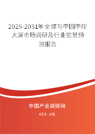 2025-2031年全球與中國中控大屏市場調研及行業前景預測報告